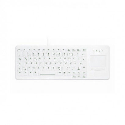 Washable Disinfectable Keyboard Active Key AK-CB4400F-GUS Touchpad USB Backlighted White