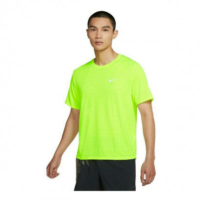 Short-sleeve Sports T-shirt Nike Dri-FIT Miler Yellow