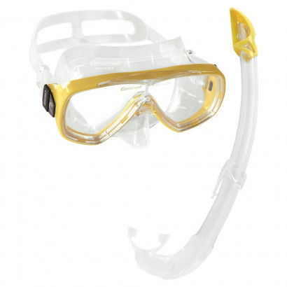 Snorkel Goggles and Tube Cressi-Sub Onda Mare Yellow One size (Refurbished A)