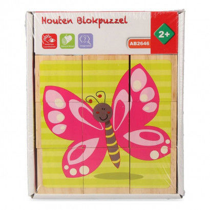 Child's Wooden Puzzle Butterfly Cubes (10 Pieces)