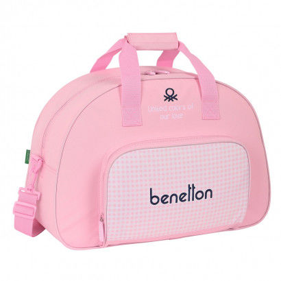 Sports bag Benetton Vichy Pink (48 x 33 x 21 cm)