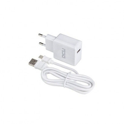 Wall Charger + USB C Micro Cable DCU 66826 White (1 m)