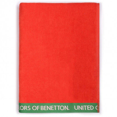 Beach Towel Benetton Rainbow Red (160 x 90 cm)