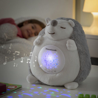 Plüsch-Igel mit weißem Rauschen und Nachtlicht-Projektor Spikey InnovaGoods Plüsch-Igel mit weißem Rauschen und Nachtlicht-Projektor Spikey InnovaGoods