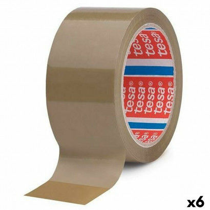 Adhesive Tape TESA Brown Packaging Natural rubber 6 Units (50 mm x 66 m)