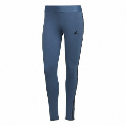 Leggings de Sport pour Femmes Adidas Loungewear Essentials 3 Stripes Bleu