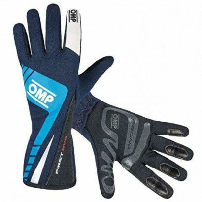 Men's Driving Gloves OMP FIRST EVO Blue Size M