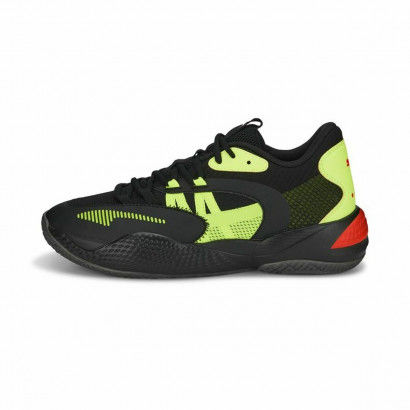 Chaussures de Basket-Ball pour Adultes Puma Court Rider 2.0 Glow Stick Noir Jaune Homme