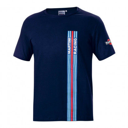 Men’s Short Sleeve T-Shirt Sparco Martini Racing Navy Blue (Size M)