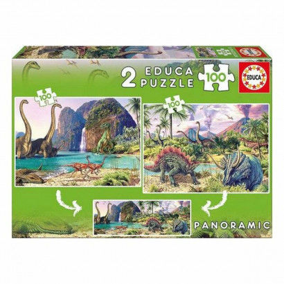 Puzzle per Bambini Dino World Educa 200 Pezzi (2 x 100 pcs)