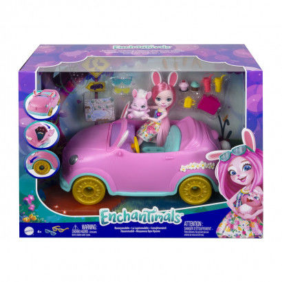 Macchina a giocattolo Mattel Enchantimals Bunnymobile 12 Pezzi