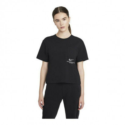 Women’s Short Sleeve T-Shirt Nike Sportswear Swoosh Black